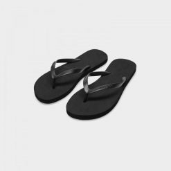 Japonki damskie na plażę Outhorn OTHWSS24FFLIF160. Czarne japonki Outhorn, bez wzorów, z gumy, klasyczne. Za 37.99 zł.
