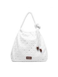 Max Mara Torebka 2616511019650 Biały. Białe torebki klasyczne Max Mara, bez wzorów, z materiału, bez dodatków. Za 1,074.00 zł.
