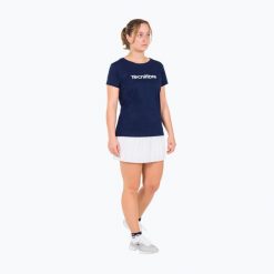 Koszulka damska Tecnifibre Team Cotton Tee. Niebieskie t-shirty sportowe TECNIFIBRE, m, bez wzorów, bez ramiączek. Za 79.99 zł.