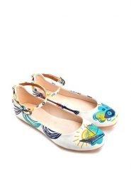 Goby Baleriny w kolorze kremowym ze wzorem rozmiar: 40. Brązowe baleriny Goby, bez wzorów, z materiału, bez obcasa, bez zapięcia. Za 165.99 zł.