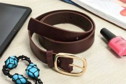 Beltimore skórzany damski pasek do spodni 3 cm burgundowy A68 : Kolory - brązowy, beżowy, Rozmiar pasków - r.80-95 cm. Brązowe paski bez wzorów, klasyczne. Za 47.90 zł.