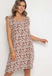 Bordowa Rozkloszowana Sukienka Bawełniana bez Rękawów w Wzór Paisley Tullio. Czerwone sukienki Born2be, na co dzień, l, bez wzorów, z bawełny, eleganckie, bez kołnierzyka, bez ramiączek, midi, rozkloszowane. Za 69.99 zł.