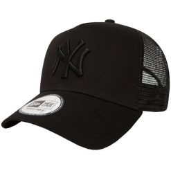 Czapka Trucker New Era MLB New York Yankees. Czarne czapki z daszkiem New Era, bez wzorów, z bawełny, eleganckie. Za 129.99 zł.