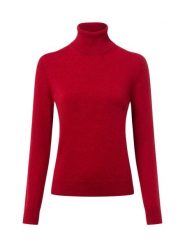 Franco Callegari Sweter z kaszmiru Kobiety Kaszmir czerwony, XXL. Czerwone swetry Franco Callegari, xxl, bez wzorów, z kaszmiru, bez ramiączek. Za 499.95 zł.