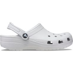 Klapki damskie Crocs Atmoshere Classic. Szare kapcie Crocs, bez wzorów, z materiału, sportowe, bez obcasa, bez zapięcia. Za 242.95 zł.
