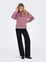 JDY Bluza "Vida" w kolorze szaroróżowym rozmiar: XXL. Różowe bluzy JDY, xxl, bez wzorów, z bawełny, bez ramiączek, z kapturem. Za 82.83 zł.