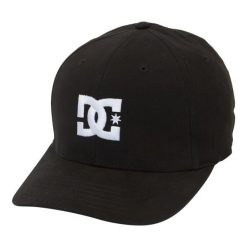 Czapka DC Shoes Cap Star Stretch Fit Hat, Dla obu płci. Czarne czapki z daszkiem DC Shoes, bez wzorów, z bawełny, retro. Za 139.99 zł.