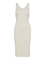 SELECTED FEMME Sukienka w kolorze kremowym rozmiar: XL. Brązowe sukienki Selected Femme, na imprezę, s, bez wzorów, z wiskozy, klasyczne, bez kołnierzyka, bez ramiączek, maxi. Za 74.81 zł.