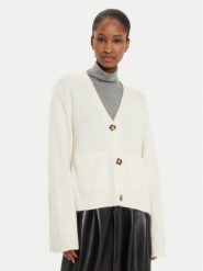 Gina Tricot Kardigan 23731 Écru Relaxed Fit. Swetry Gina Tricot, xl, bez wzorów, z syntetyku, bez ramiączek. Za 119.99 zł.