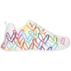 Buty sneakersy sportowe damskie Skechers Uno Lite białe wygodne. Białe buty treningowe Skechers, bez wzorów, bez zapięcia. Za 279.39 zł.
