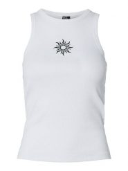 Pieces Top "May" w kolorze białym rozmiar: S. Białe topy Pieces, s, bez wzorów, bez kołnierzyka, bez ramiączek. Za 48.28 zł.