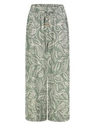 Eight2Nine Spodnie w kolorze oliwkowo-kremowym rozmiar: S. Brązowe spodnie materiałowe Eight2Nine, bez wzorów, z materiału. Za 86.99 zł.