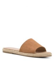 Lasocki Klapki AREZZO EST-DOBRAWA-07 Brązowy. Brązowe klapki Lasocki, bez wzorów, ze skóry, bez obcasa, bez zapięcia. Za 83.99 zł.