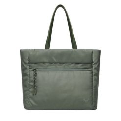 Torebka Roxy. Zielone shopper bag Roxy, bez wzorów, bez dodatków. Za 169.99 zł.