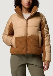 Kurtka puchowa Kobieta COLUMBIA Leadbetter Point™ II Sherpa Hybrid. Brązowe kurtki Columbia, na zimę, s, bez wzorów, z materiału, bez kaptura. Za 815.00 zł.