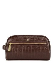 Beverly Hills Polo Club Kosmetyczka BHPC-W1-001-AW24 Bordowy. Czerwone torebki klasyczne Beverly Hills Polo Club, bez wzorów, z materiału, bez dodatków. Za 89.99 zł.