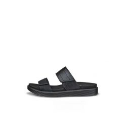 Sandały damskie Ecco Slide. Czarne sandały ECCO, bez wzorów, z materiału, eleganckie, bez obcasa, bez zapięcia. Za 399.00 zł.