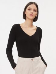 ONLY Sweter 15302350 Czarny Regular Fit. Czarne swetry ONLY, l, bez wzorów, z wiskozy, bez ramiączek. Za 79.99 zł.