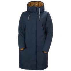 Damska kurtka wodoodporna Helly Hansen Hvaler. Niebieskie kurtki przeciwdeszczowe Helly Hansen, m, bez wzorów, z materiału, bez kaptura, trekkingowe. Za 904.00 zł.