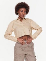Remain Koszula Cotton Poplin RM2069 Beżowy Regular Fit. Brązowe koszule Remain, bez wzorów, z bawełny, bez kołnierzyka, bez ramiączek. Za 349.99 zł.