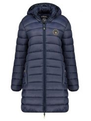 Geographical Norway Płaszcz pikowany "Atikamap" w kolorze granatowym rozmiar: L. Niebieskie płaszcze Geographical Norway, l, bez wzorów, bez kaptura. Za 210.32 zł.