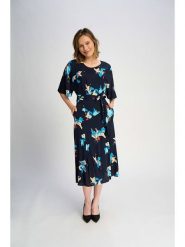 Marks & Spencer Sukienka w kolorze granatowym rozmiar: 47. Niebieskie sukienki Marks & Spencer, bez wzorów, z tkaniny, bez kołnierzyka, bez ramiączek, midi. Za 118.56 zł.