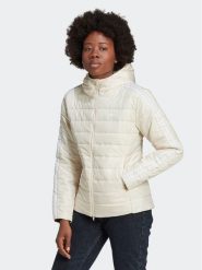 Adidas Kurtka puchowa Premium HK5251 Beżowy Slim Fit. Brązowe kurtki adidas, bez wzorów, z puchu, bez kaptura. Za 239.99 zł.
