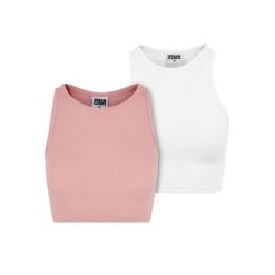 Top W Prążki Dla Kobiet (zestaw 2 Sztuk). Brązowe topy Urban Classics, m, bez wzorów, casualowe, bez kołnierzyka, bez ramiączek. Za 67.99 zł.