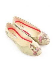 Goby Baleriny w kolorze beżowym ze wzorem rozmiar: 42. Brązowe baleriny Goby, bez wzorów, bez obcasa, bez zapięcia. Za 130.99 zł.