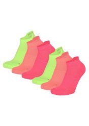 Skarpety Fitness unisex Sneaker – 6 szt. – Multi Neon. Żółte skarpetki XTREME, bez wzorów, z materiału. Za 148.10 zł.