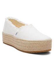 TOMS Espadryle w kolorze białym rozmiar: 36. Białe espadryle TOMS, bez wzorów, bez obcasa, na platformie. Za 173.99 zł.