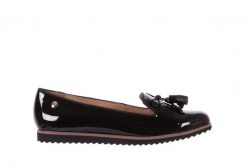 Mokasyny Bayla-018 1063-293 Black 17 018501, Czarny, Skóra naturalna - 37. Czarne mokasyny Bayla, bez wzorów, z materiału. W wyprzedaży za 134.10 zł.