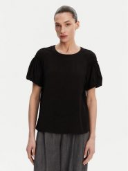 French Connection Bluzka 72LZP Czarny Regular Fit. Czarne bluzki French Connection, s, bez wzorów, z syntetyku, bez kołnierzyka, bez ramiączek. Za 159.99 zł.