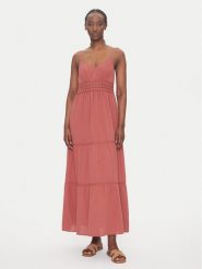 Vero Moda Sukienka letnia Quincy 10324588 Czerwony Regular Fit. Czerwone sukienki Vero Moda, s, bez wzorów, z bawełny, bez kołnierzyka, bez ramiączek. Za 199.99 zł.