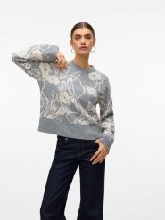 Vero Moda Sweter w kolorze szarym rozmiar: L. Szare swetry Vero Moda, l, bez wzorów, bez ramiączek. Za 122.96 zł.