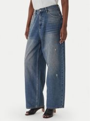 Eleh Jeansy EL098 Niebieski Wide Leg. Niebieskie jeansy Eleh, bez wzorów, z bawełny. Za 499.99 zł.