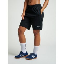 Spodenki bawełniane sportowe damskie Hummel Go Cotton Bermuda Shorts Woman. Czarne szorty sportowe Hummel, bez wzorów, z bawełny, do piłki ręcznej. Za 118.00 zł.