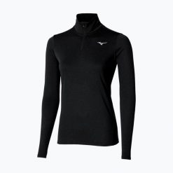 Bluza do biegania damska Mizuno Core Impulse Half Zip Tee. Czarne bluzy bez kaptura Mizuno, l, bez wzorów, z poliesteru, bez kaptura, do biegania. Za 129.99 zł.