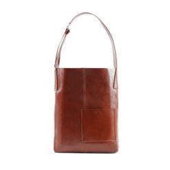 Shopperka damska FL29 ELVORIA brązowa. Brązowe shopper bag Solier, bez wzorów, ze skóry, casualowe, na ramię, bez dodatków. Za 259.00 zł.