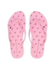 Tommy Hilfiger Japonki Repeat Logo Platform FW0FW09199 Różowy. Czerwone japonki Tommy Hilfiger, bez wzorów, z syntetyku. Za 209.99 zł.