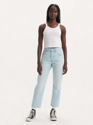 Levi's Dżinsy "501" - Regular fit - w kolorze błękitnym rozmiar: W24/L26. Niebieskie jeansy Levi's, l, z aplikacjami, klasyczne, z podwyższonym stanem. Za 193.70 zł.