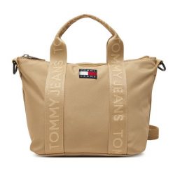 Torebka Tommy Jeans. Brązowe torebki klasyczne Tommy Jeans, bez wzorów, z jeansu, klasyczne, bez dodatków. Za 229.99 zł.