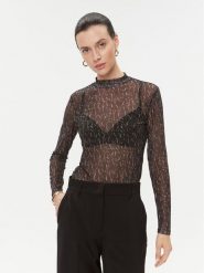 Vila Bluzka 14088372 Czarny Slim Fit. Czarne bluzki Vila, m, bez wzorów, z syntetyku, bez kołnierzyka, bez ramiączek. Za 59.99 zł.