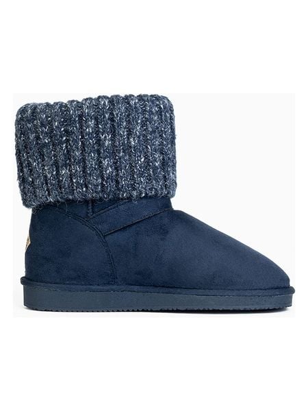 ISLAND BOOT Botki zimowe "Kourtney" w kolorze granatowym rozmiar: 39. Niebieskie botki Island Boot, bez wzorów, z materiału, bez obcasa, bez zapięcia. Za 194.95 zł.