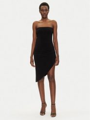 NORMA KAMALI Sukienka koktajlowa KK4223PL949001 Czarny Slim Fit. Czarne sukienki Norma Kamali, m, bez wzorów, z syntetyku, wizytowe, bez kołnierzyka, bez ramiączek. Za 519.99 zł.