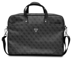 Torba Guess Saffiano 4G Triangle Logo Computer Bag 16” czarny. Czarne torby na laptopa Guess, z aplikacjami, ze skóry ekologicznej, na ramię. Za 309.00 zł.