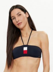 Tommy Hilfiger Góra od bikini UW0UW05297 Granatowy. Niebieskie bikini Tommy Hilfiger, bez wzorów, z syntetyku. Za 119.99 zł.