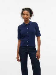Vero Moda Kardigan w kolorze granatowym rozmiar: M. Niebieskie swetry Vero Moda, m, bez wzorów, bez ramiączek. Za 96.83 zł.