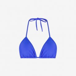 Damski premium bikini top trójkątny do pływania & surfingu - Niebieski. Niebieskie bikini WALLIEN, bez wzorów, z materiału, sportowe. Za 209.00 zł.
