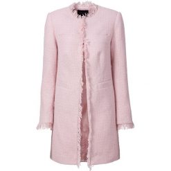 Płaszcz boucle bonprix bladoróżowy. Czerwone płaszcze bonprix, bez wzorów, bez kaptura. Za 179.99 zł.